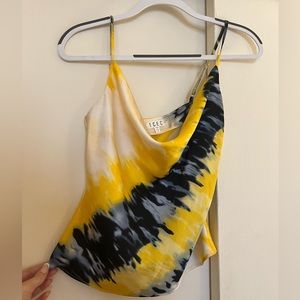Yellow and Black Cowl Neck Tank